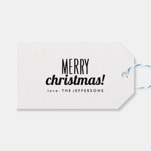 Vrolijk kerstcadeauLabels voor kraft Gift Cadeaulabel (Voorkant (Horizontaal))