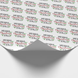 Vrolijk kerstcadeaupapier Al-typografie Cadeaupapier