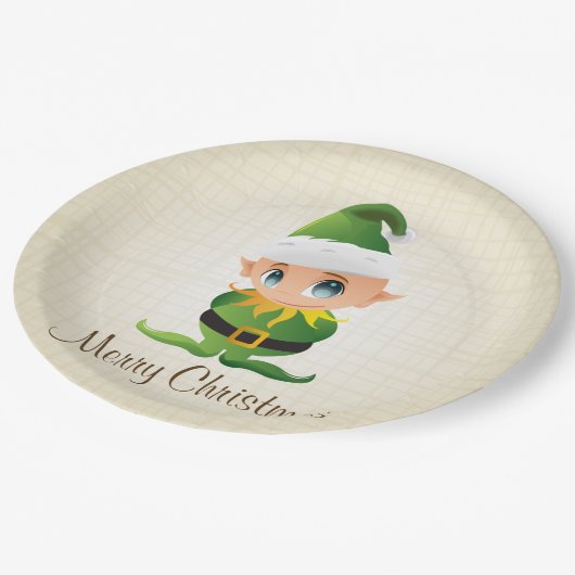 Vrolijk kerstcadeaupapier, Borden Papieren Bordje (Gekanteld)