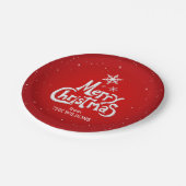 Vrolijk kerstcadeaupapier Borden Papieren Bordje (Gekanteld)