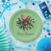 Vrolijk kerstcadeaupapier, Borden Papieren Bordje (Feest)