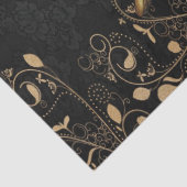 Vrolijk kerstcadeaupapier Gold Angel Tissuepapier (Detail)