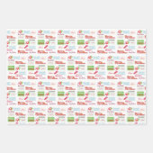 Vrolijk kerstcadeaupapier inpakpapier vel (Voorkant 2)