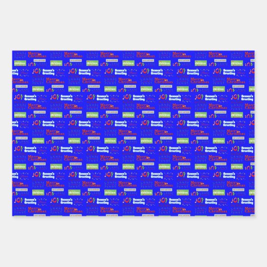 Vrolijk kerstcadeaupapier inpakpapier vel (Voorkant)