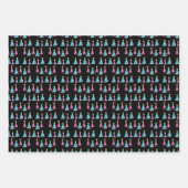 Vrolijk kerstcadeaupapier inpakpapier vel (Voorkant)