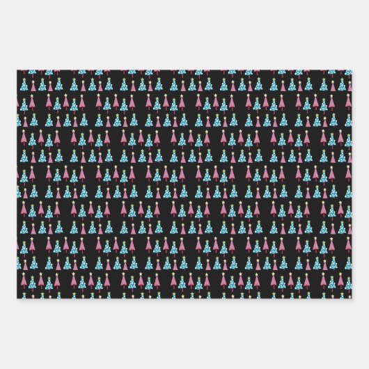 Vrolijk kerstcadeaupapier inpakpapier vel (Voorkant)