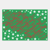 Vrolijk kerstcadeaupapier met foto's ompakken inpakpapier vel (Voorkant)