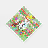 Vrolijk kerstcadeaupapier, Napkins, Merry Servet (Hoek)