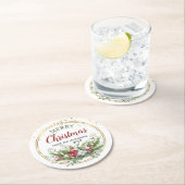 Vrolijk kerstcadeaupapier onderzetters (Insitu)