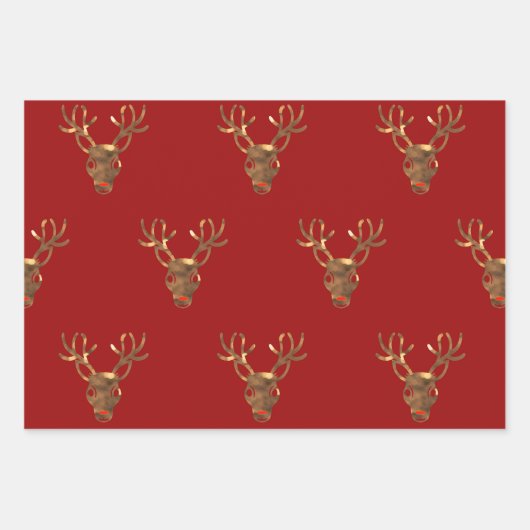 Vrolijk kerstcadeaupapier! Wrapping Pape Inpakpapier Vel (Voorkant)