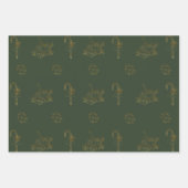 Vrolijk kerstcadeaupapierKreukpapier met platte ve Inpakpapier Vel (Voorkant 3)