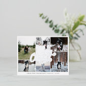 Vrolijk kerstcadeauscript minimaal 6 Foto Folie Feestdagen Briefkaart (Staand Voorkant)