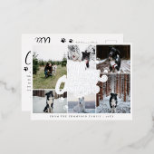 Vrolijk kerstcadeauscript minimaal 6 Foto Folie Feestdagen Briefkaart (Voorkant / Achterkant)