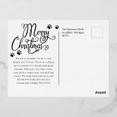 Vrolijk kerstcadeauscript minimaal 6 Foto Folie Feestdagen Briefkaart (Achterkant)