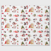 Vrolijk kerstcadeautje 2 Verpakkingspapier Cadeaupapier (Vlak)