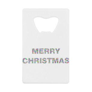 Vrolijk kerstcadeautje 3 creditkaart flessenopener
