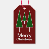 Vrolijk kerstcadeautje Abstracte rode rode groene Cadeaulabel (Voorkant)