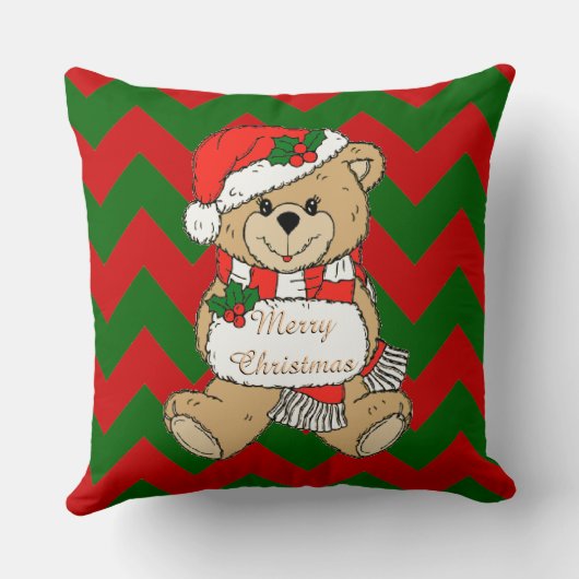 Vrolijk kerstcadeautje Beer kerst Kussen (Achterkant)