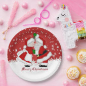 Vrolijk kerstcadeautje Borden Papieren Bordje (Feest)