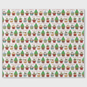 Vrolijk kerstcadeautje cadeaupapier (Vlak)