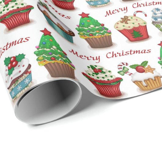 Vrolijk kerstcadeautje cadeaupapier (Rol Hoek)