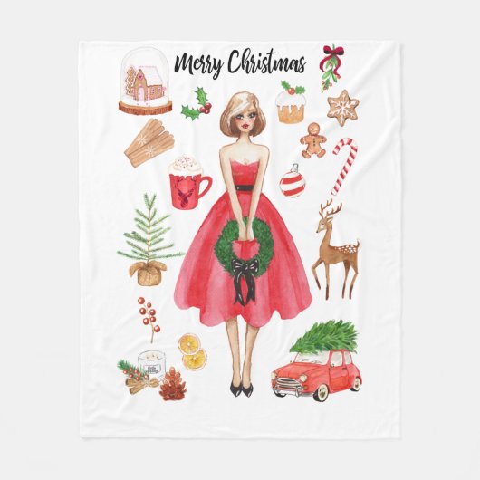 Vrolijk kerstcadeautje deken (Voorkant)