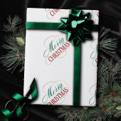 Vrolijk kerstcadeautje Elegant modern vakantiescri Cadeaupapier