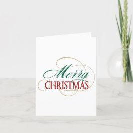 Vrolijk kerstcadeautje Elegant modern vakantiescri Feestdagen Kaart