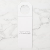 Vrolijk kerstcadeautje Elegant modern vakantiescri Flessenhanger (Achterkant)