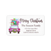 Vrolijk kerstcadeautje en kerstcadeautjes etiket (Voorkant)