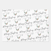 Vrolijk kerstcadeautje en licht inpakpapier vel (Voorkant 3)