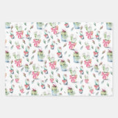 Vrolijk kerstcadeautje en licht inpakpapier vel (Voorkant)