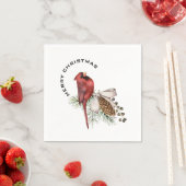 Vrolijk kerstcadeautje en piene kerst apr. servet (Insitu)