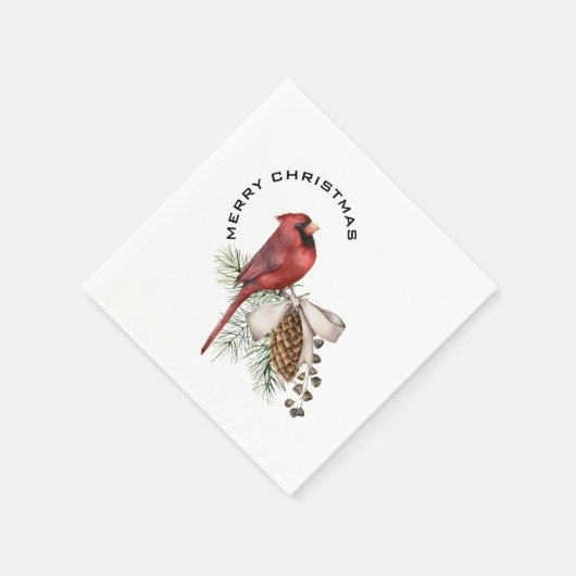 Vrolijk kerstcadeautje en piene kerst apr. servet (Hoek)