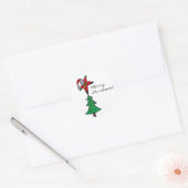 Vrolijk kerstcadeautje Envelopzegels of stickers (Envelop)