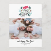 Vrolijk kerstcadeautje Foto nieuwjaar Briefkaart (Voorkant)