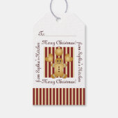 Vrolijk kerstcadeautje Gingerbrood Man Homemade Cadeaulabel (Voorkant)