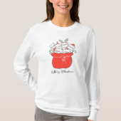 Vrolijk kerstcadeautje in Santa Sack | FEESTDAGEN T-shirt (Voorkant)