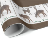 Vrolijk kerstcadeautje in sneeuw cadeaupapier (Rol Hoek)