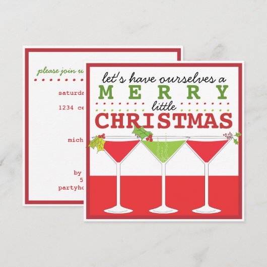 Vrolijk kerstcadeautje kaart (Voorkant / Achterkant)