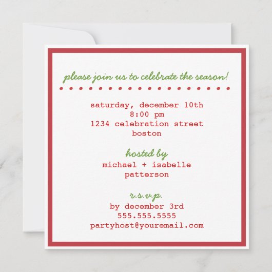 Vrolijk kerstcadeautje kaart (Achterkant)