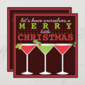 Vrolijk kerstcadeautje kaart (Voorkant / Achterkant)