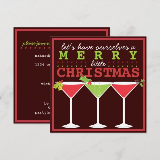 Vrolijk kerstcadeautje kaart (Voorkant / Achterkant)