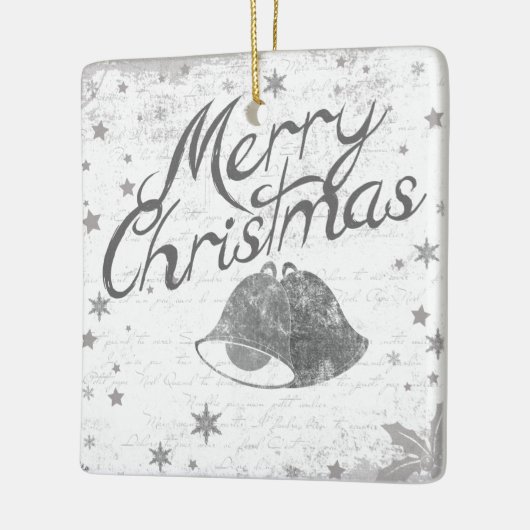 Vrolijk kerstcadeautje keramisch ornament (Links)