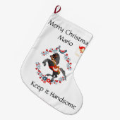 Vrolijk kerstcadeautje... kerstcadeautje. grote kerstsok (Voorkant (Hangend))