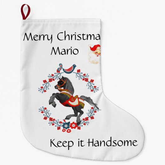 Vrolijk kerstcadeautje... kerstcadeautje. grote kerstsok (Voorkant)