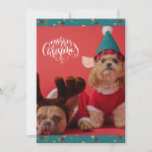 Vrolijk kerstcadeautje kerstmis feestdagenkaart (Voorkant)