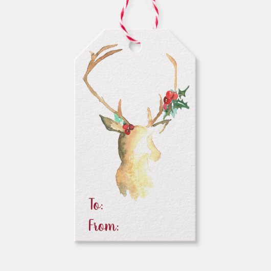 Vrolijk kerstcadeautje Label Cadeaulabel (Voorkant)