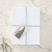 Vrolijk kerstcadeautje Labels - OTT Gnome Cadeaulabel (Met Touw)