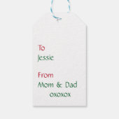 Vrolijk kerstcadeautje Labels - OTT Gnome Cadeaulabel (Achterkant)